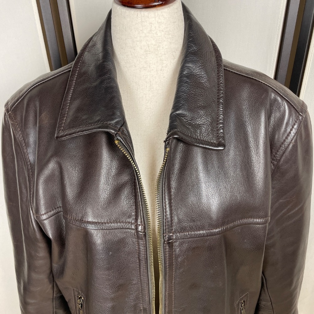 Marc New York Brown Men's Bomber Jacket Size L